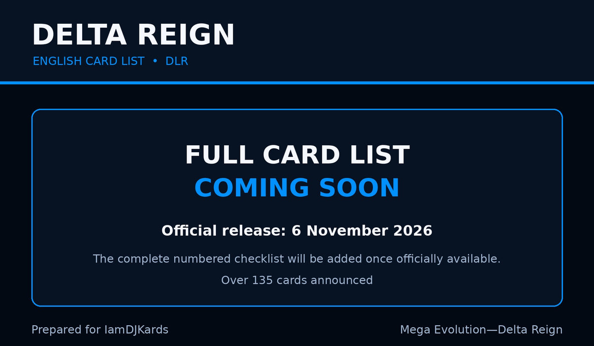 Delta Reign English Pokémon card list coming soon